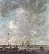 GOYEN, Jan van Marine Landscape with Fishermen fu china oil painting reproduction